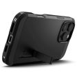 iPhone 16 Pro Max Spigen Tough Armor Cover m. Kickstand - MagSafe Kompatibel - Sort Online Sale