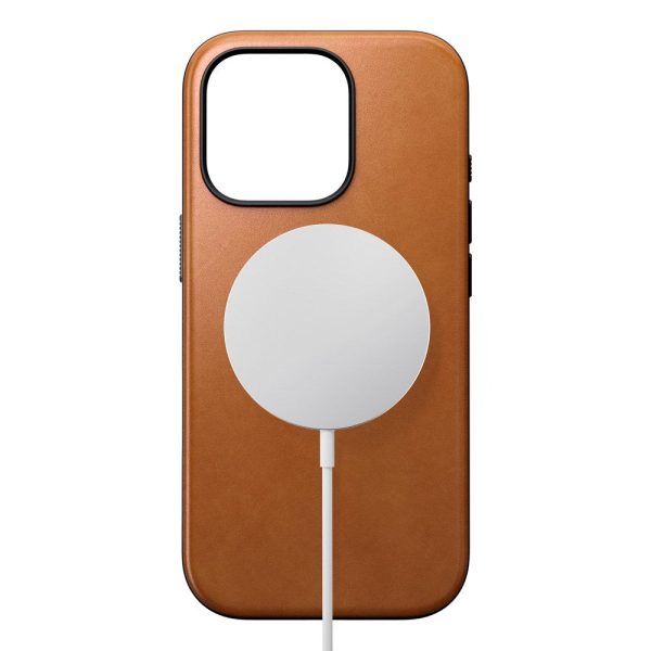 Nomad iPhone 16 Pro Modern Leather Cover - MagSafe Kompatibel - Tan Online