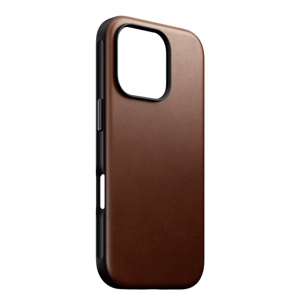 Nomad iPhone 16 Pro Modern Leather Cover - MagSafe Kompatibel - Brun Online now