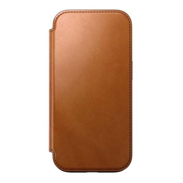 Nomad iPhone 16 Pro Modern Leather Folio Cover - MagSafe Kompatibel - Tan Online now