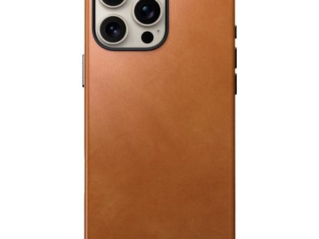 Nomad iPhone 16 Pro Traditional Leather Cover - MagSafe Kompatibel - Tan Online now