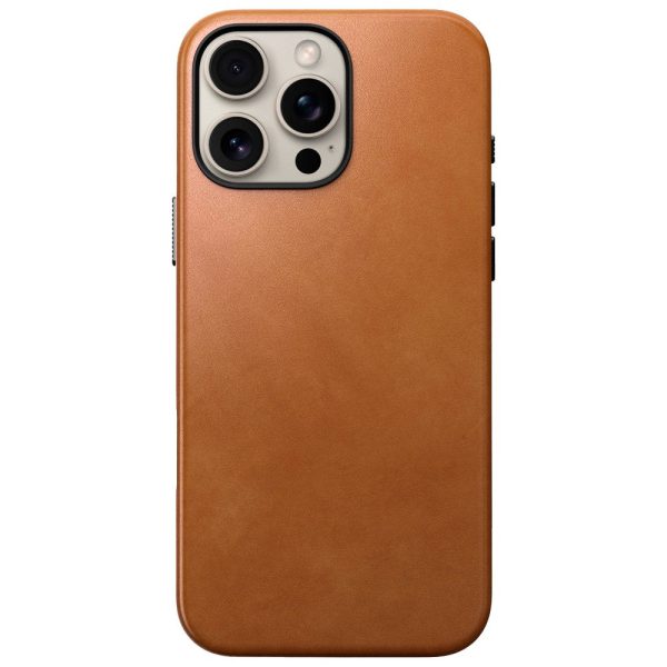 Nomad iPhone 16 Pro Traditional Leather Cover - MagSafe Kompatibel - Tan Online now