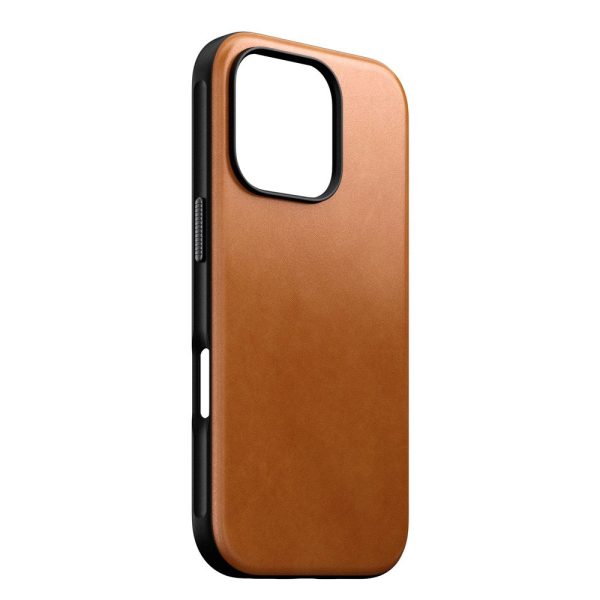 Nomad iPhone 16 Pro Modern Leather Cover - MagSafe Kompatibel - Tan Online