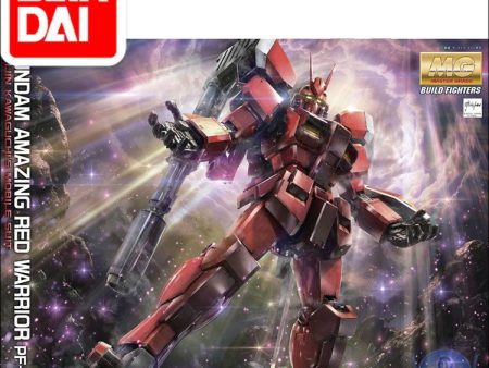 Japaness Original Gundam MG 1 100 Model Amazing Red Worrier Mobile Suit Kids Toys With Holder Discount