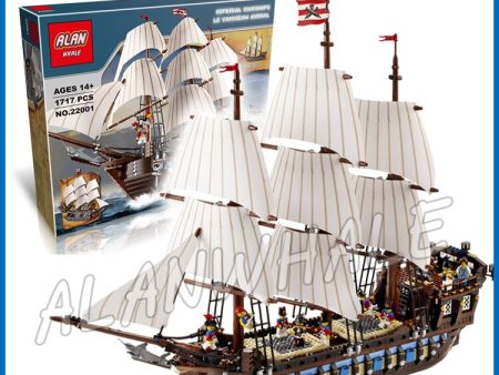 1717pcs Battle Ship Pirates of the Caribbean Imperial Flagship 39010 DIY Figure Building Blocks Toys Compatible with Lego Sale