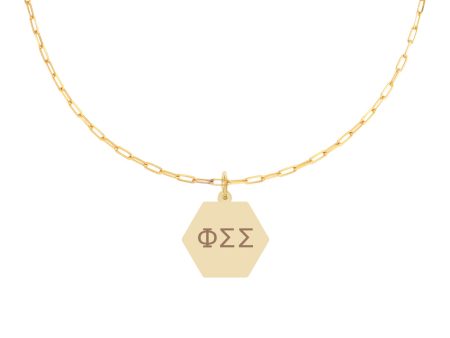 Phi Sigma Sigma Paperclip Necklace with PSS Sorority Pendant For Discount