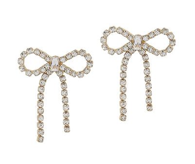 GOLD RHINESTONE BOW STUDS Online Sale