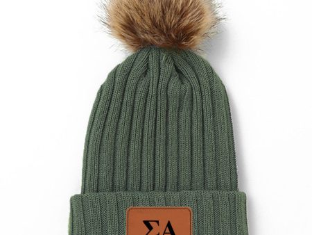 Sigma Alpha Pom Pom Beanie Hat Sale