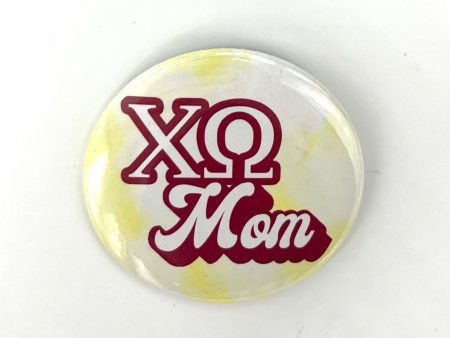 CHI OMEGA WATERCOLOR MOM BUTTON Sale