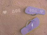 Delta Phi Epsilon Flip Flops, With Greek Letter Cutouts Online Hot Sale