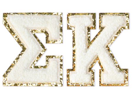 Sigma Kappa Chenille Stickers - SK Greek Letter Stickers Discount