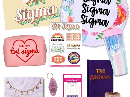 Tri Sigma Celebrate Sisterhood Sorority Gift Box- 10 unique items Fashion