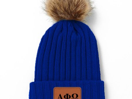 Alpha Phi Omega Pom Pom Beanie Hat For Discount