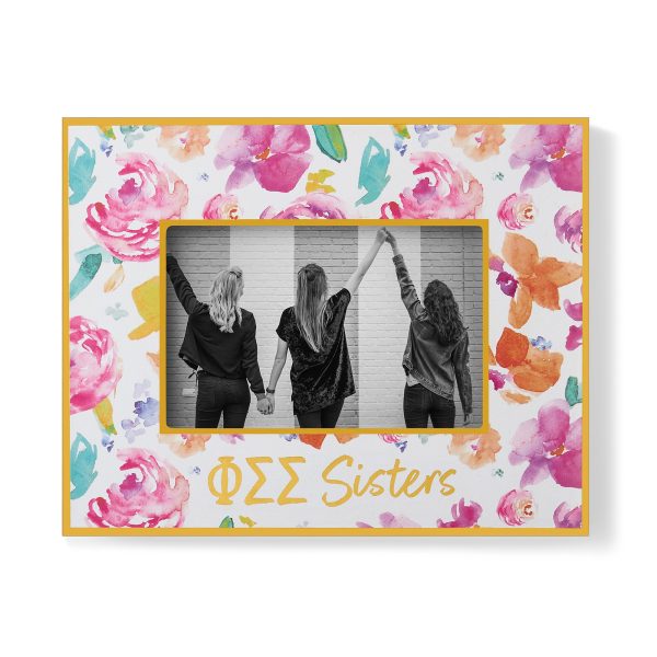 Phi Sigma Sigma Picture Frame – Wooden Picture Frame for 4  X 6  Pictures Online Sale