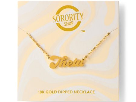 Kappa Alpha Theta Retro Design Necklace Online Hot Sale