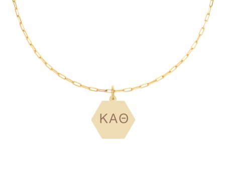 Kappa Alpha Theta Paperclip Necklace with KAT Sorority Pendant Discount