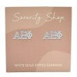 Alpha Epsilon Phi White Gold Plated Stud Earrings Online now