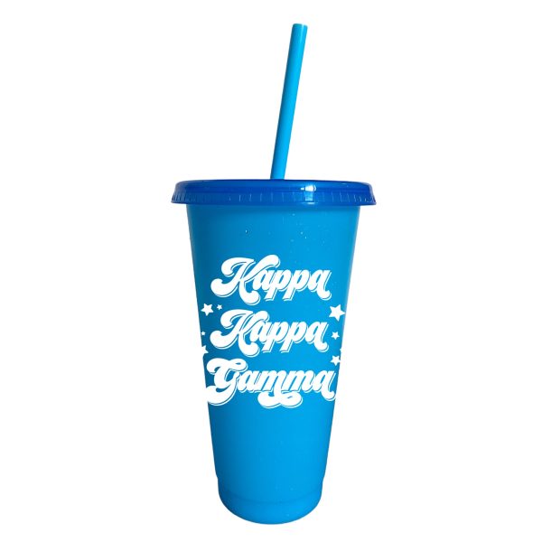 Kappa Kappa Gamma Glitter Color Changing Cup 4-Pack For Sale