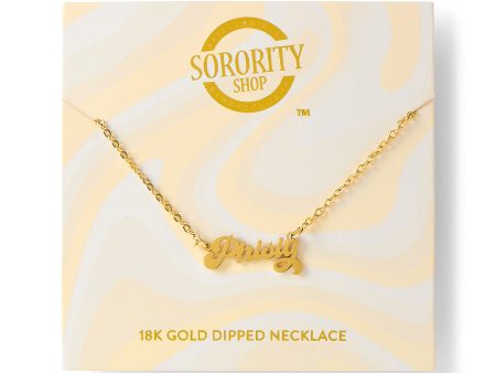 Phi Sigma Sigma Retro Design Necklace For Cheap