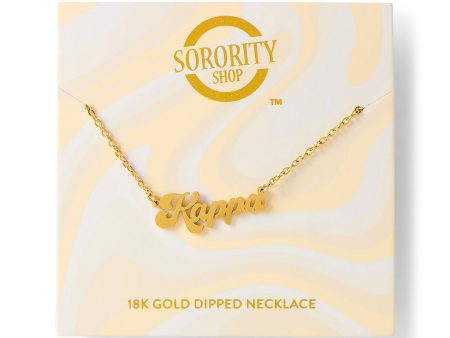 Kappa Kappa Gamma Retro Design Necklace on Sale