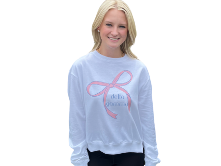 DELTA GAMMA BOW SWEATSHIRT Cheap