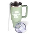 Alpha Epsilon Phi Tumbler - 40oz Stainless Steel with Handle Online Sale