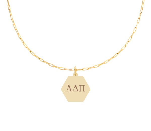 Alpha Delta Pi Paperclip Necklace with ADP Sorority Pendant on Sale