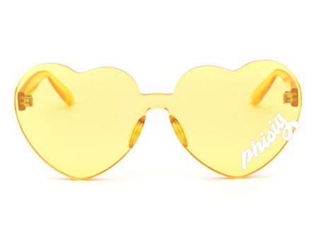 Phi Sigma Sigma Sunglasses — Heart Shaped Sunglasses Printed With PSS Logo Online Sale