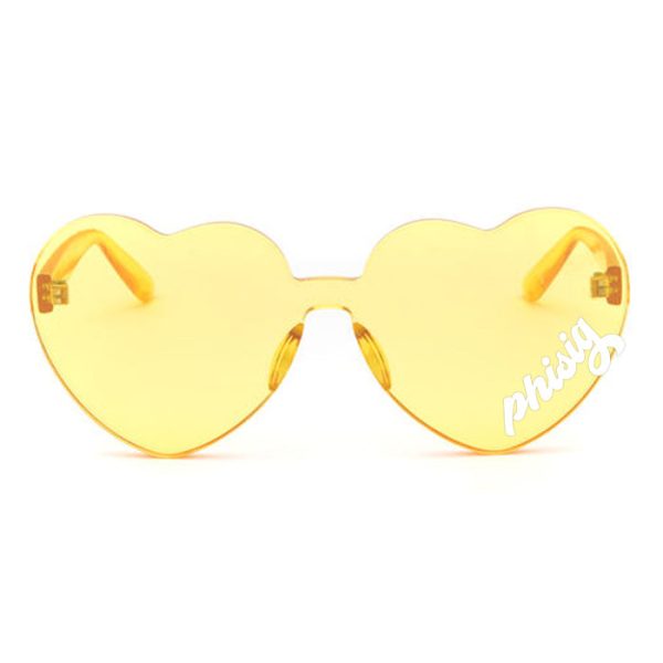 Phi Sigma Sigma Sunglasses — Heart Shaped Sunglasses Printed With PSS Logo Online Sale