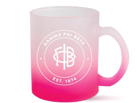 Gamma Phi Beta Mug - Ombre Glass Hot on Sale