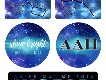 Alpha Delta Pi Galaxy Stickers Online