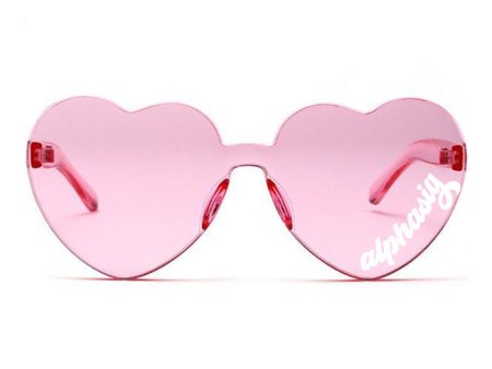 Alpha Sigma Alpha Sunglasses — Heart Shaped Sunglasses Printed With ASA Logo Supply