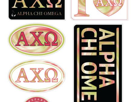 Alpha Chi Omega Tie Dye Stickers on Sale