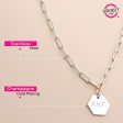 Sigma Sigma Sigma Necklace- Silver Paperclip Style with SSS Pendant Fashion