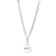 Kappa Kappa Gamma Necklace- Silver Paperclip Style with KKG Pendant Supply