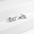 Alpha Delta Pi White Gold Plated Stud Earrings Hot on Sale