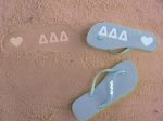 Delta Delta Delta Flip Flops, With Greek Letter Cutouts Online now