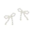 PEARL BOW STUD EARRINGS Sale