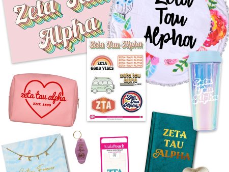 Zeta Tau Alpha Celebrate Sisterhood Sorority Gift Box- 10 unique items Sale