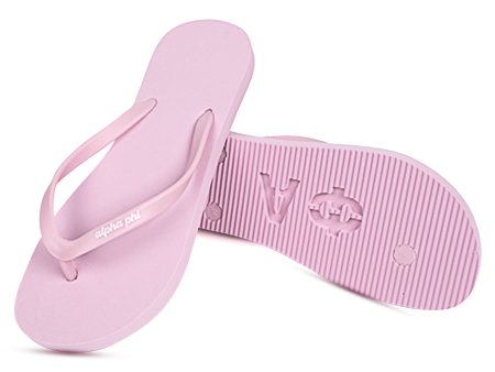 Alpha Phi Flip Flops, With Greek Letter Cutouts on Sale