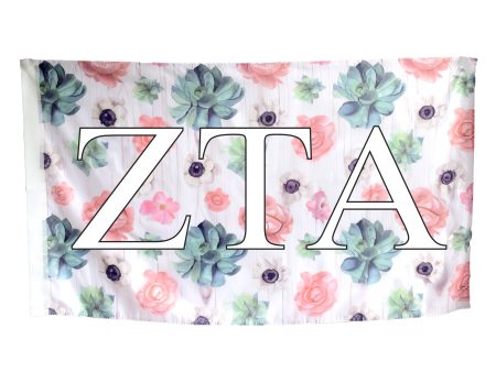 Zeta Tau Alpha Succulent Flag Sale