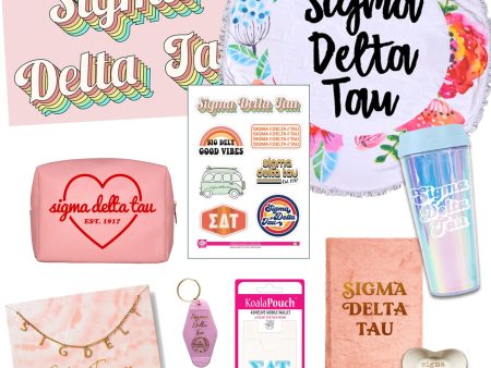 Sigma Delta Tau Celebrate Sisterhood Sorority Gift Box- 10 unique items on Sale