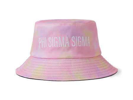 Phi Sigma Sigma Bucket Hat - Tie Dye Bucket Hat - Embroidered Logo For Discount