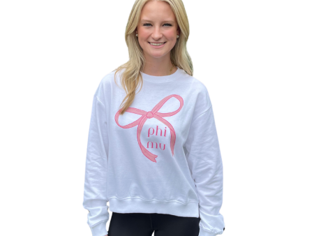 PHI MU BOW SWEATSHIRT on Sale