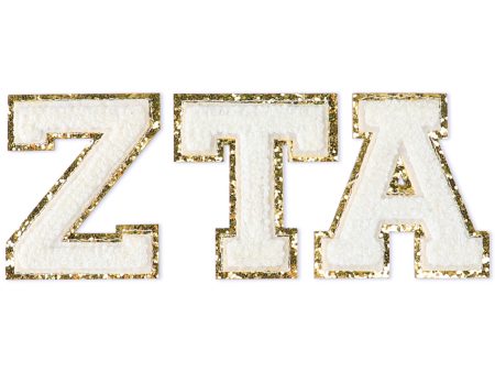 Zeta Tau Alpha Chenille Stickers - ZTA Greek Letter Stickers Online Hot Sale