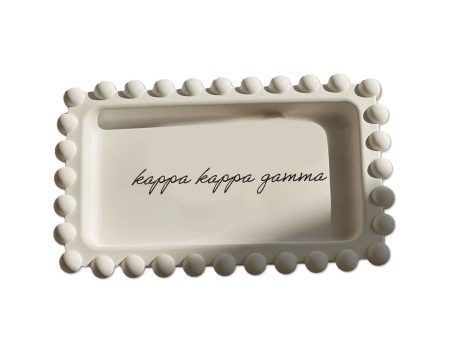 Kappa Kappa Gamma Jewelry Dish - Rectangular Cursive Script Sorority Name Cheap