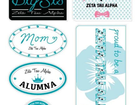 Zeta Tau Alpha  Family Stickers Fashion