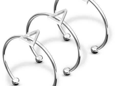 Delta Delta Delta Silver Stacking Ring Set Online