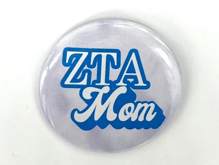 ZETA TAU ALPHA WATERCOLOR MOM BUTTON For Cheap