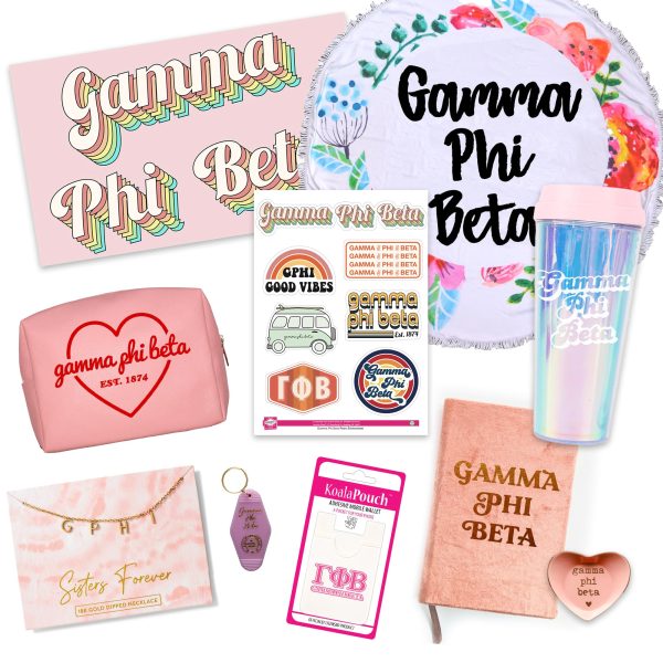 Gamma Phi Beta Celebrate Sisterhood Sorority Gift Box- 10 unique items on Sale